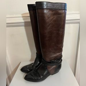Amazing vintage Enzo angiolini knee high leather riding boots size 6.5M